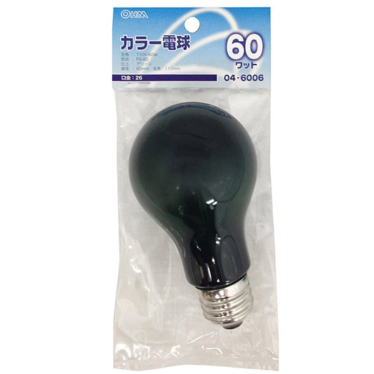 【納期約2週間】LB-PS6660-CG クリアカラー球PS60 60W グリーン E26 OHM（オーム電機）