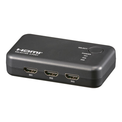3ポート HDMIセレクター（HDMI 入力3ポート 出力1ポート/自動切換機能/本体に滑り止め/電源不要）_05-0569_AV-S3S6-K_OHM（オーム電機）