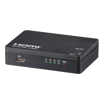 4ポート HDMIセレクター（HDMI 入力4ポート 出力1ポート/自動切換機能/本体に滑り止め/電源不要）_05-0589_AV-S4S6-K_OHM（オーム電機）