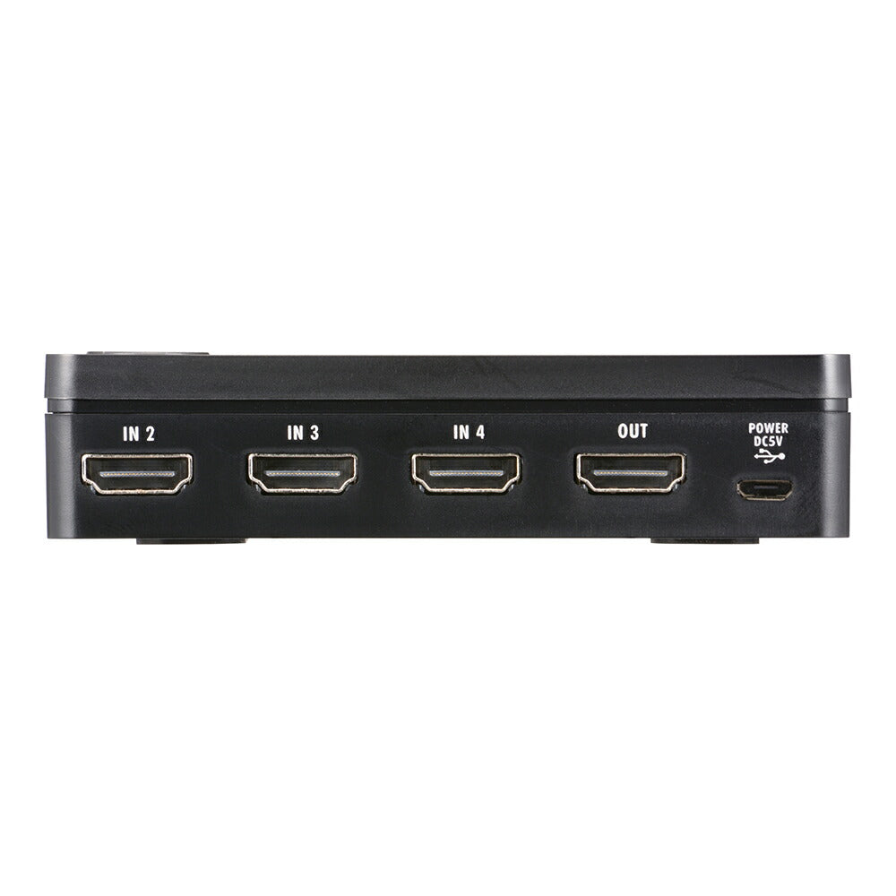 4ポート HDMIセレクター（HDMI 入力4ポート 出力1ポート/自動切換機能/本体に滑り止め/電源不要）_05-0589_AV-S4S6-K_OHM（オーム電機）