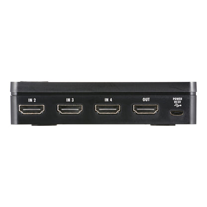 4ポート HDMIセレクター（HDMI 入力4ポート 出力1ポート/自動切換機能/本体に滑り止め/電源不要）_05-0589_AV-S4S6-K_OHM（オーム電機）