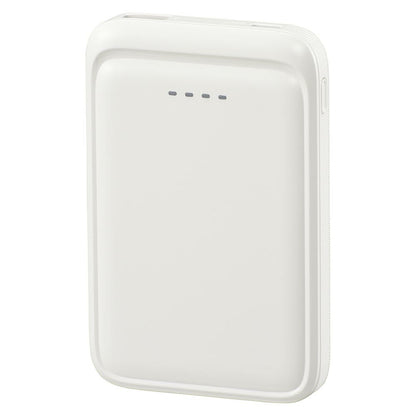 モバイルバッテリー（5000mAh/スマホ充電1回/2台同時充電可/USB AtoCケーブル付/ホイップクリーム）_05-0800_SMP-MB50-W_OHM（オーム電機）