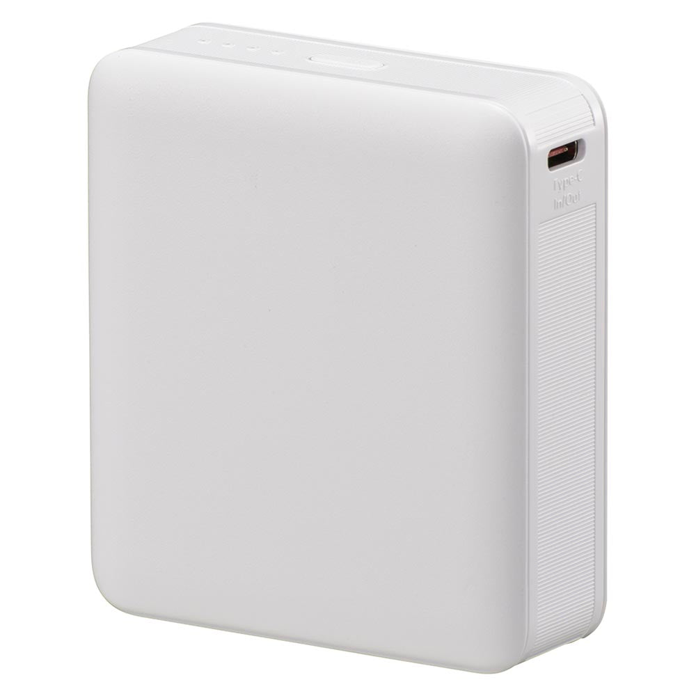 モバイルバッテリー（10000mAh/スマホ充電2回/PD20W/USB CtoCケーブル付/ホワイト）_05-0812_SMP-PD100-W_OHM（オーム電機）