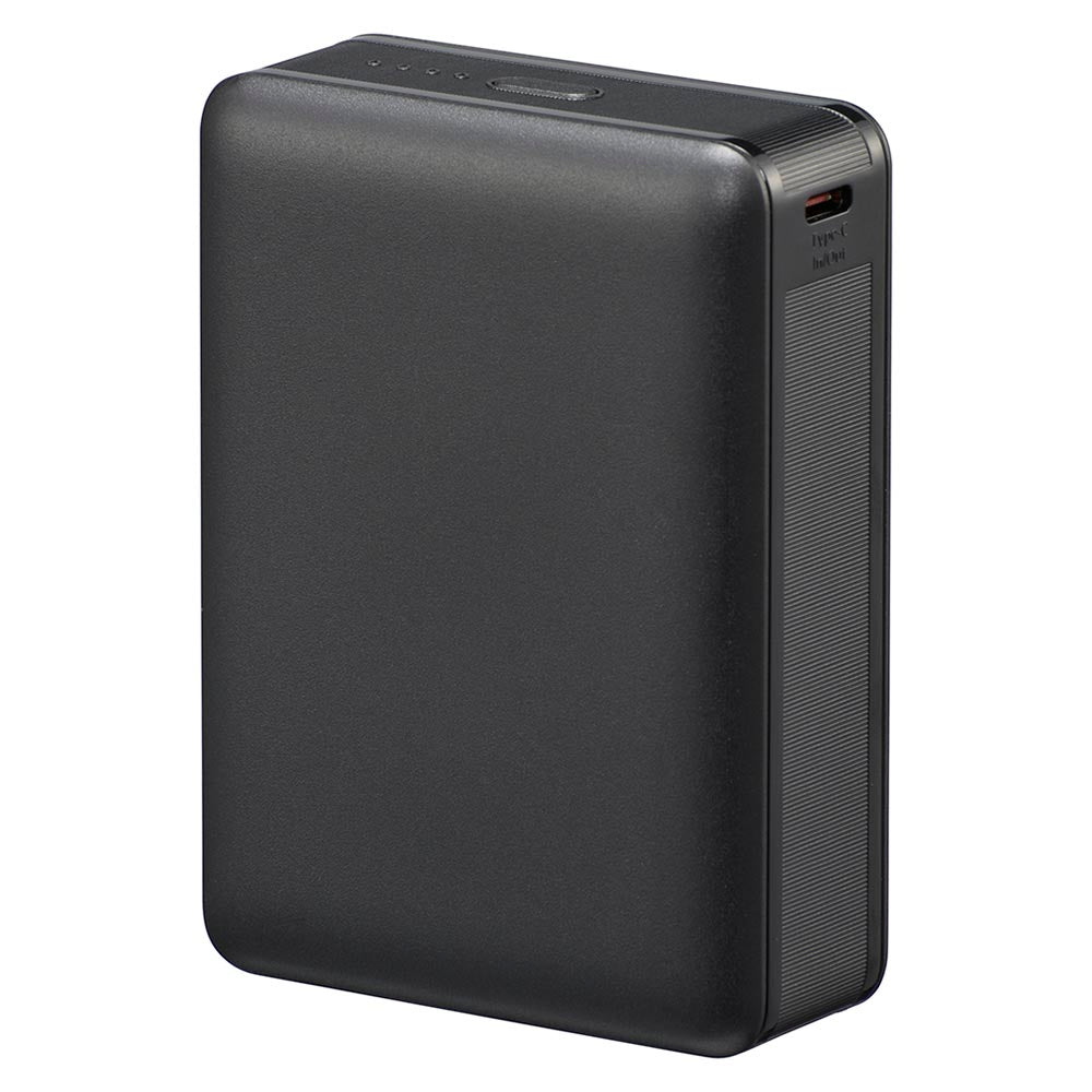 モバイルバッテリー（20000mAh/スマホ充電4回/PD20W/USB CtoCケーブル付/ブラック）_05-0815_SMP-PD200-K_OHM（オーム電機）
