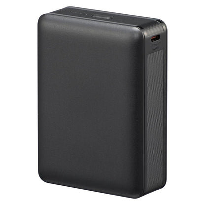 モバイルバッテリー（20000mAh/スマホ充電4回/PD20W/USB CtoCケーブル付/ブラック）_05-0815_SMP-PD200-K_OHM（オーム電機）