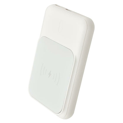 マグネットモバイルバッテリー（MagSafe対応/マグネット式ワイヤレス充電/iPhone、Android用/ホワイト）_05-1197_SMP-JV651_OHM（オーム電機）