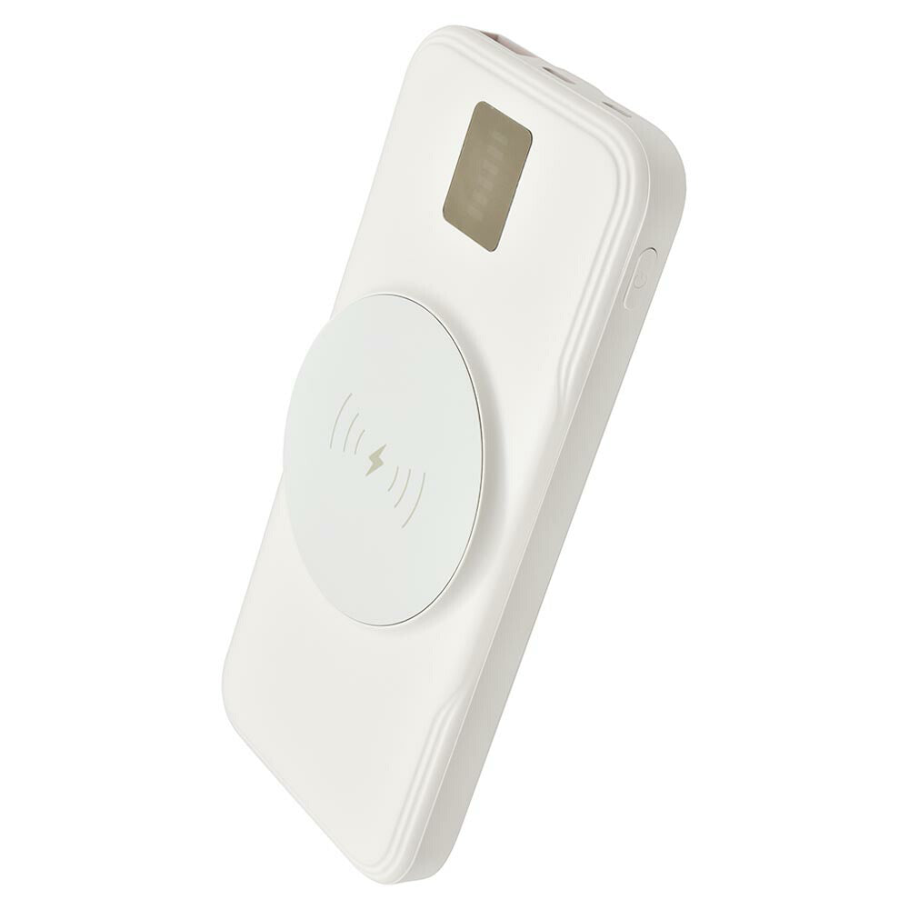 マグネットモバイルバッテリー（MagSafe対応/マグネット式ワイヤレス充電/iPhone、Android用/パススルー機能/ホワイト）_05-1198_SMP-JV652_OHM（オーム電機）