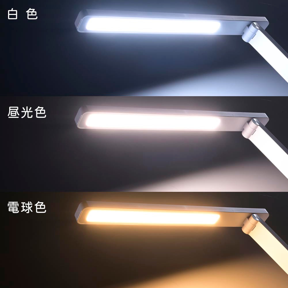 LEDデスクライト（タッチ式4段階調光・3段階調色/フレキシブルアーム/Ra95/520 lm/8W/ホワイト）_06-1944_ODS-LDR618K-W_OHM（オーム電機）