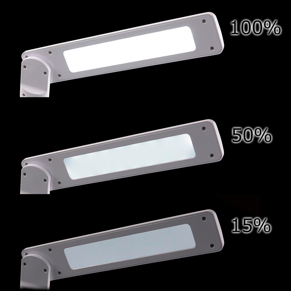 LEDデスクランプ（クランプ式/3段階調光/550 lm/昼光色/6.8W/専用ACアダプター/ホワイト）_06-4098_LTC-LS20BC-WD_OHM（オーム電機）