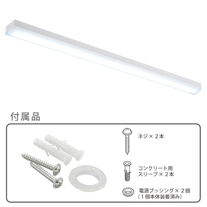 LEDベースライト（トラフ型/40形/100-242V電圧対応/昼光色/2500 lm/電気工事必要）_06-4253_LT-BS4200C08N-D_OHM（オーム電機）