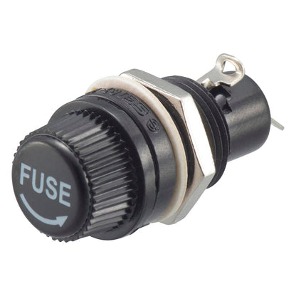 ヒューズホルダー（パネル取付用 厚さ最大3mm/5.2×20mm用/10A-250V）_06-4967_KIT-NR312_OHM（オーム電機）