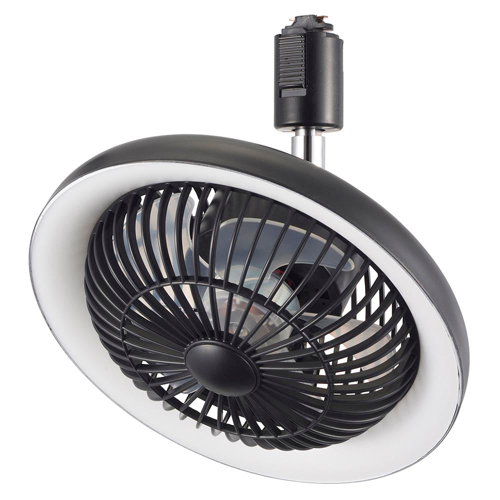 ファン付きLEDレールライト（10W/270 lm/ブラック）_06-5024_ORL-FL01-K_OHM（オーム電機）