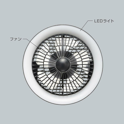 ファン付きLEDレールライト（10W/270 lm/ブラック）_06-5024_ORL-FL01-K_OHM（オーム電機）
