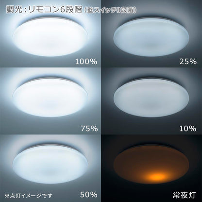 LEDシーリングライト（直径45cm/～8畳/昼光色/調光6段階/4100 lm/34W）_06-5059_LE-Y40S8R-WD_OHM（オーム電機）