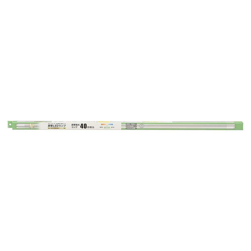 直管形LEDランプ（40形/昼白色/2640 lm/18W/片側給電）_06-5195_LDF40SS･N/18/26 7C_OHM（オーム電機）