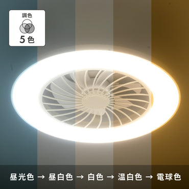 ファン付きLEDシーリングライト（12畳/調光5段階/調色5色/風量6段階/白）_06-5248_LE-YF49T12Y-W_OHM（オーム電機）