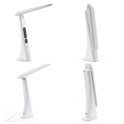 LEDデスクライト（450 lm/昼光色/無段階調光/時計と日付表示/10W/ホワイト）_06-5274_DS-L45FD-W_OHM（オーム電機）