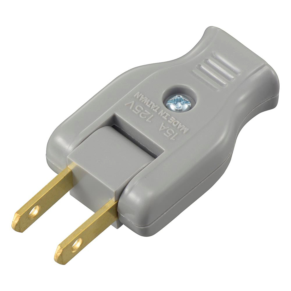 ムービープラグ（補修用/1500Wまで/15A-125V/グレー/パッケージあり）_06-5355_HS-HMVP/HP_OHM（オーム電機）