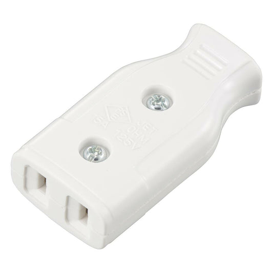 差込みボディ（コード延長用/補修用/1500Wまで/15A-125V/ホワイト/パッケージ無）_06-5366_HS-HHB/W_OHM（オーム電機）