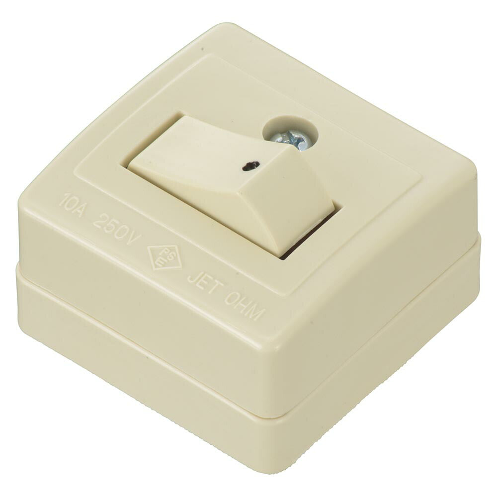 角型タンブラスイッチ（片切/露出配線用/1000Wまで/10A-250V/パッケージ無）_06-5390_HS-RSWKK_OHM（オーム電機）