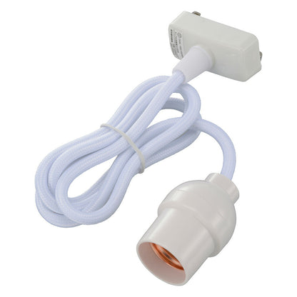 コード付ソケット（引掛シーリング－E26/コード1m/白）_06-5434_HS-L26CL/W_OHM（オーム電機）