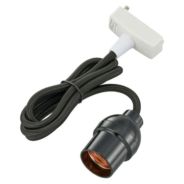 コード付ソケット（引掛シーリング－E26/コード1m/黒）_06-5435_HS-L26CL/K_OHM（オーム電機）