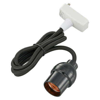 コード付ソケット（引掛シーリング－E26/コード1m/黒）_06-5435_HS-L26CL/K_OHM（オーム電機）