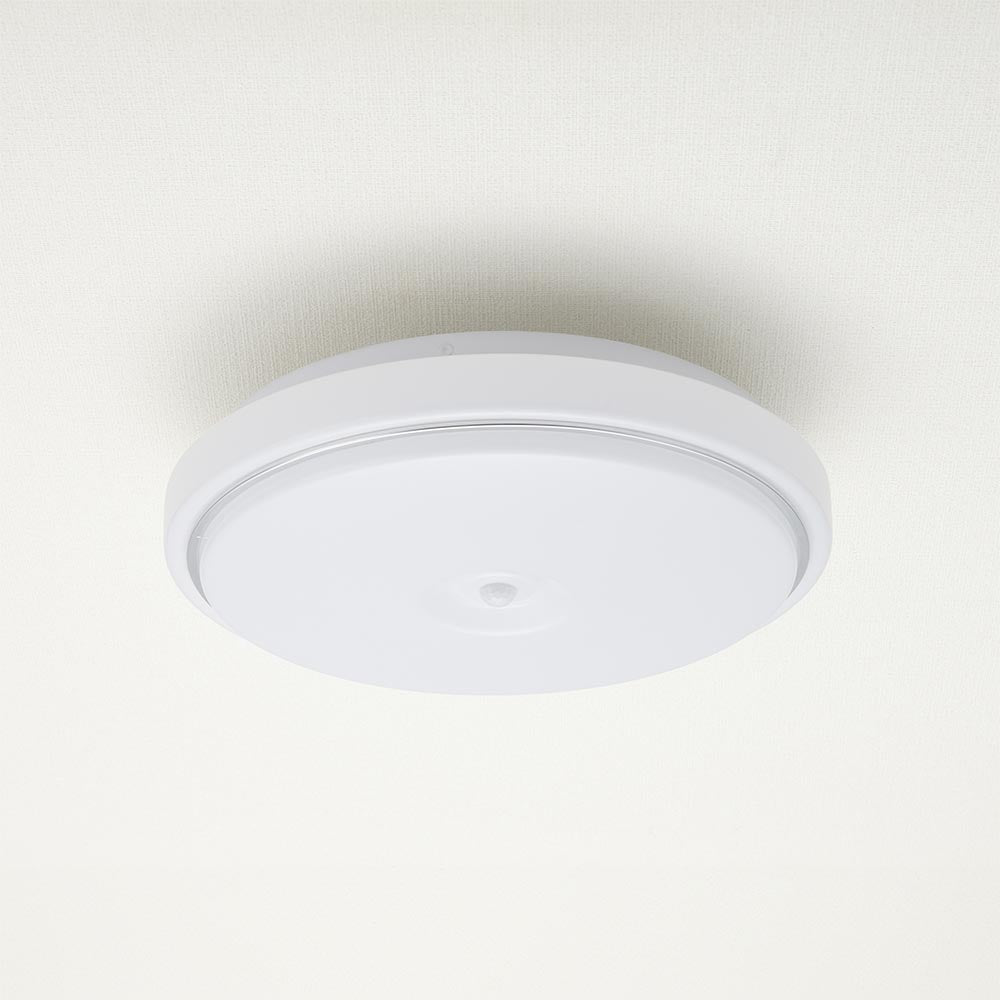LED内玄関灯（人感・明暗センサー付/直径300mm/2300 lm/昼光色/18W）_06-5570_LT-Y18D-GB-PIR_OHM（オーム電機）