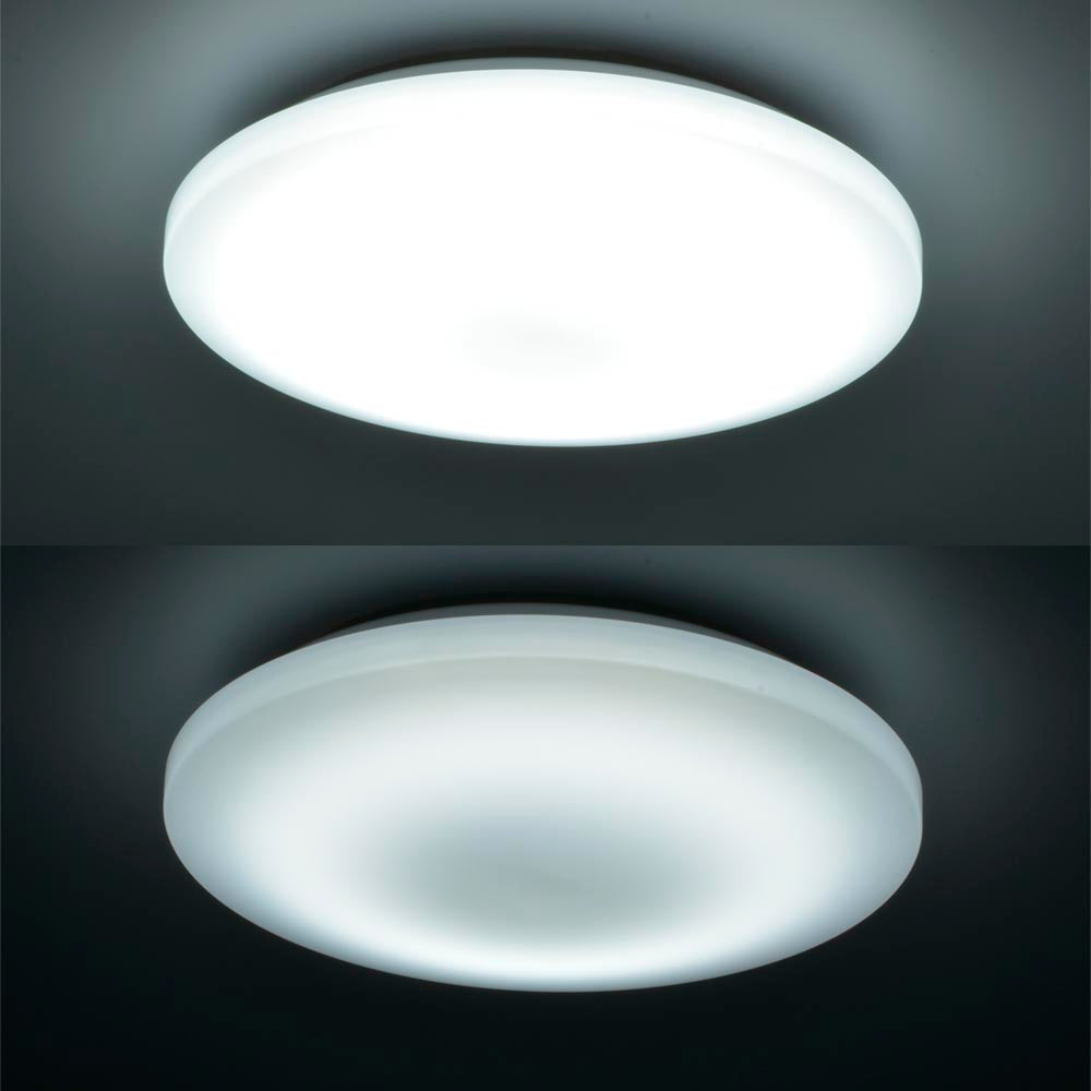 LEDシーリングライト 調光4段階（～6畳用/直径約45cm/昼光色/最大3200 lm/24W）_06-5801_LT-Y24D6Z-W_OHM（オーム電機）