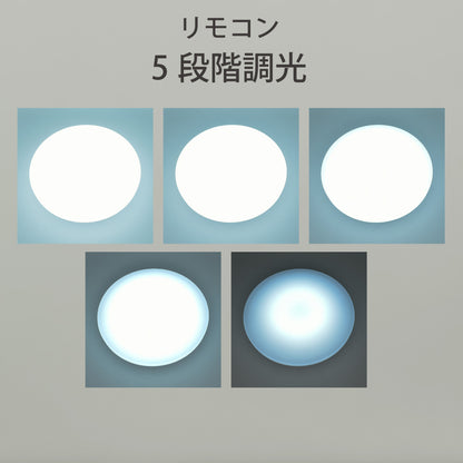 LEDシーリングライト（6畳用/直径40cm/調光5段階/昼光色/3300 lm/23W）_06-5975_LE-YH23D6Y-W40_OHM（オーム電機）