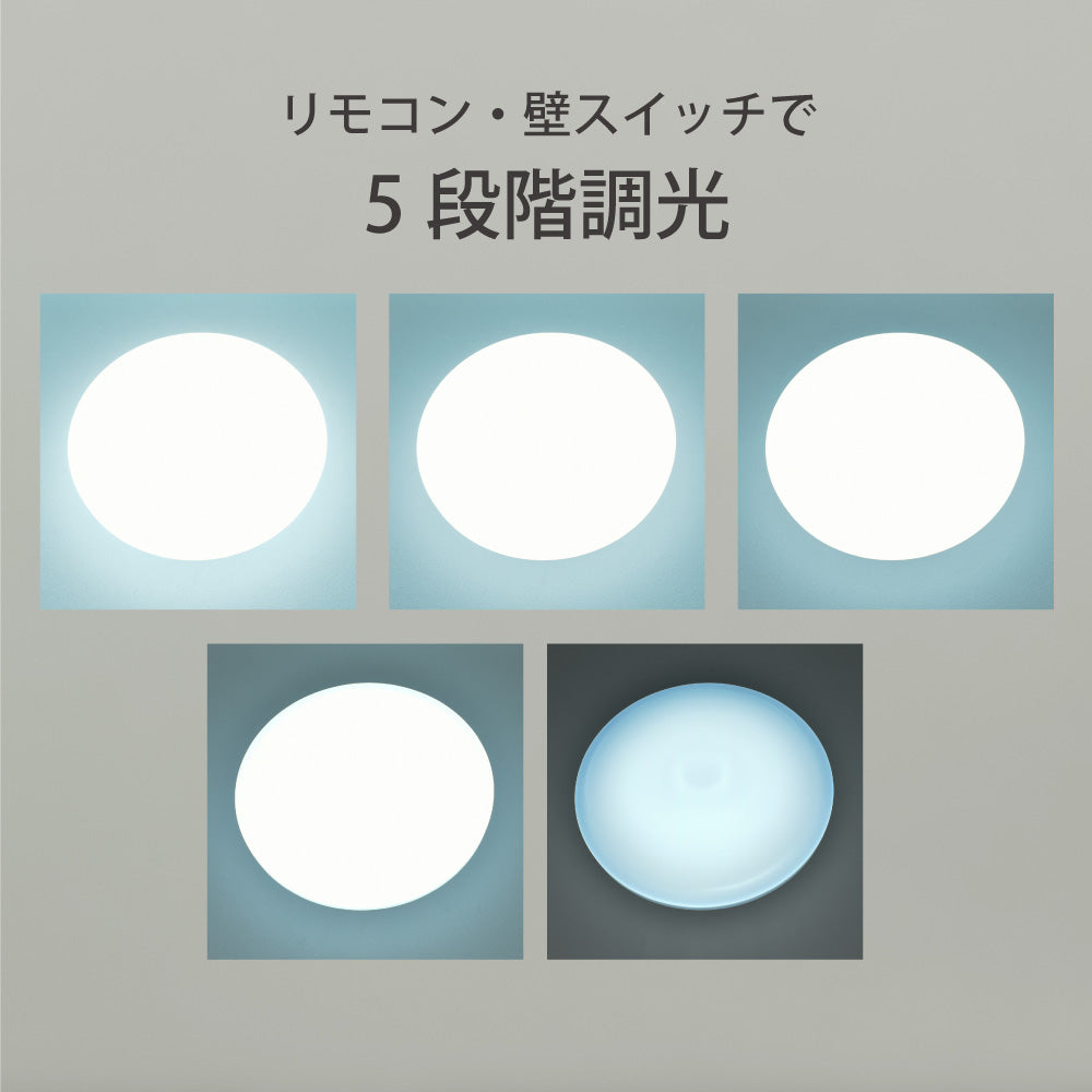 LEDシーリングライト（8畳用/直径40cm/調光5段階/昼光色/3900 lm/28W）_06-5976_LE-YH28D8Y-W40_OHM（オーム電機）
