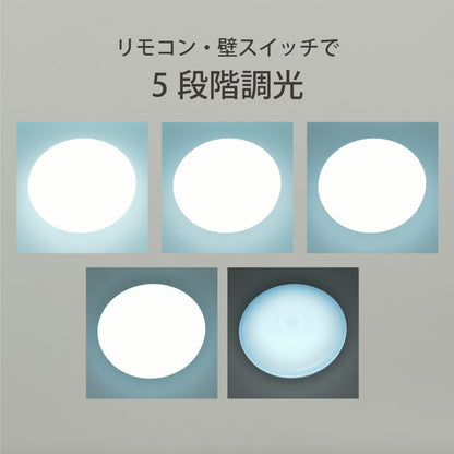 LEDシーリングライト（8畳用/直径40cm/調光5段階/昼光色/3900 lm/28W）_06-5976_LE-YH28D8Y-W40_OHM（オーム電機）