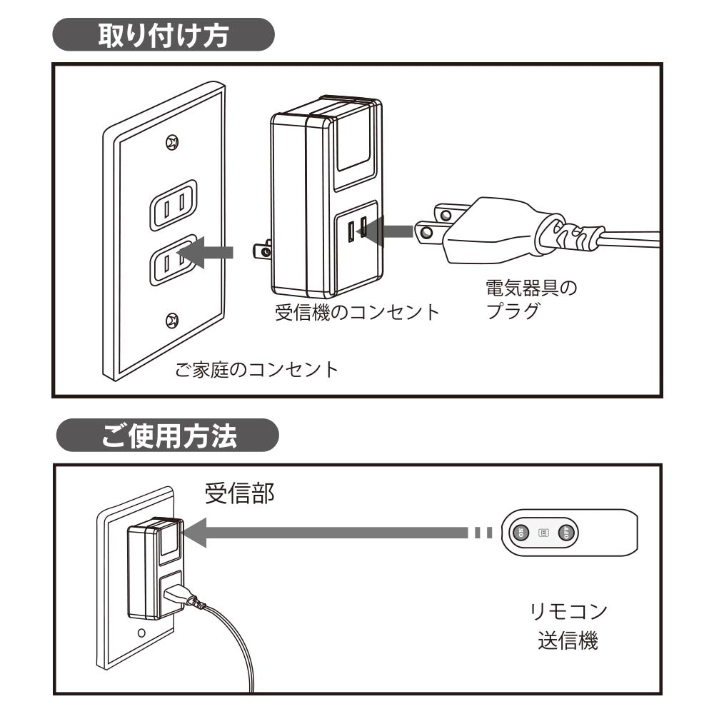 リモコンコンセント【電気器具のON/OFFに】（最大800Wまで/ホワイト）_07-8778_OCR-RCT01W_OHM（オーム電機）