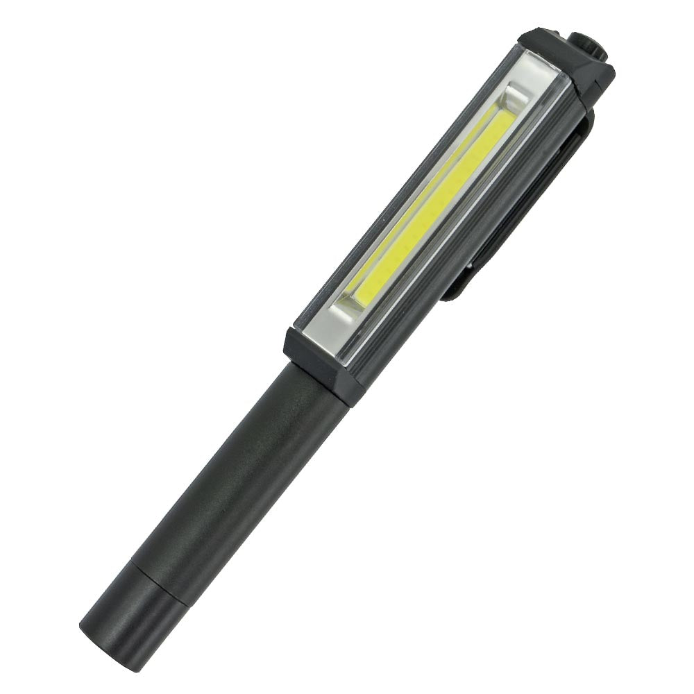 アルミ作業ライト（COB LED/ペンクリップ付/照射角度50°/単4形×3本使用/昼光色/150 lm/連続使用7時間）_08-0880_SL-W180R6C_OHM（オーム電機）