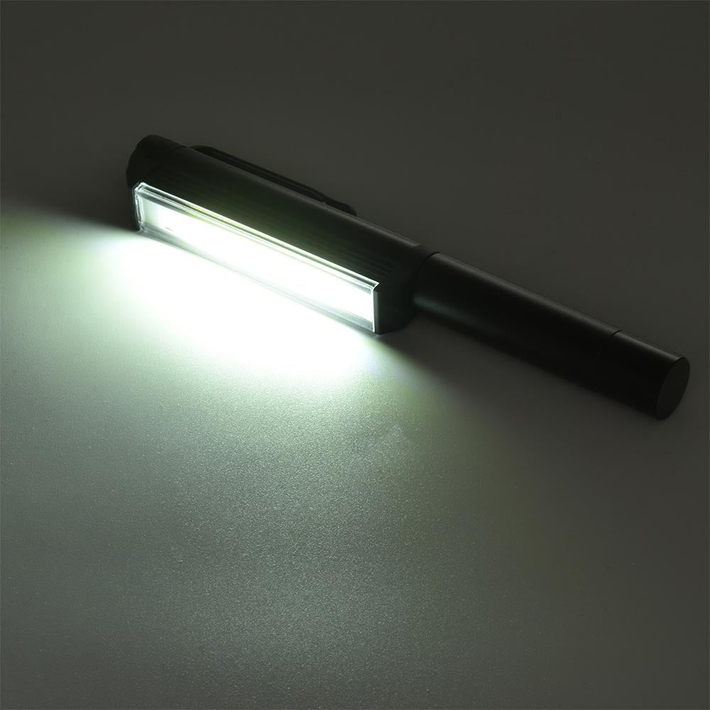 アルミ作業ライト（COB LED/ペンクリップ付/照射角度50°/単4形×3本使用/昼光色/150 lm/連続使用7時間）_08-0880_SL-W180R6C_OHM（オーム電機）
