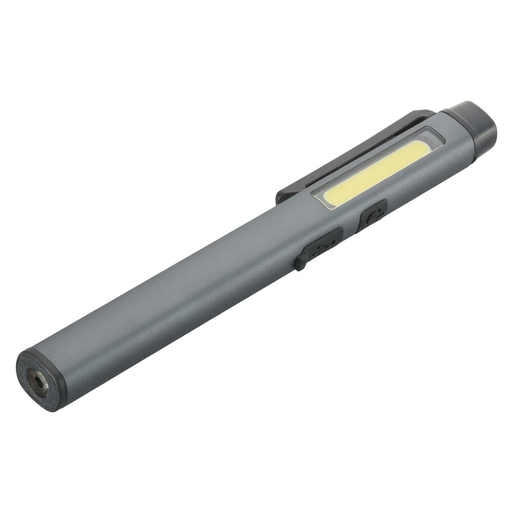 COB付きUSB充電式ペンライト（白色LED/120lm LED灯、140lm COB High/連続点灯 LED灯 2.5時間、COB Low 7時間）_08-0939_LHA-PC14A7_OHM（オーム電機）