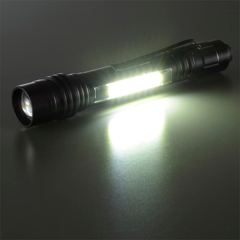 2WAYペンライト（COB＆LED/65 lm/ZOOM付/単4形×1本使用）_08-0940_LHA-PZ07A7_OHM（オーム電機）