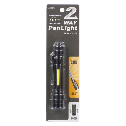 2WAYペンライト（COB＆LED/65 lm/ZOOM付/単4形×1本使用）_08-0940_LHA-PZ07A7_OHM（オーム電機）
