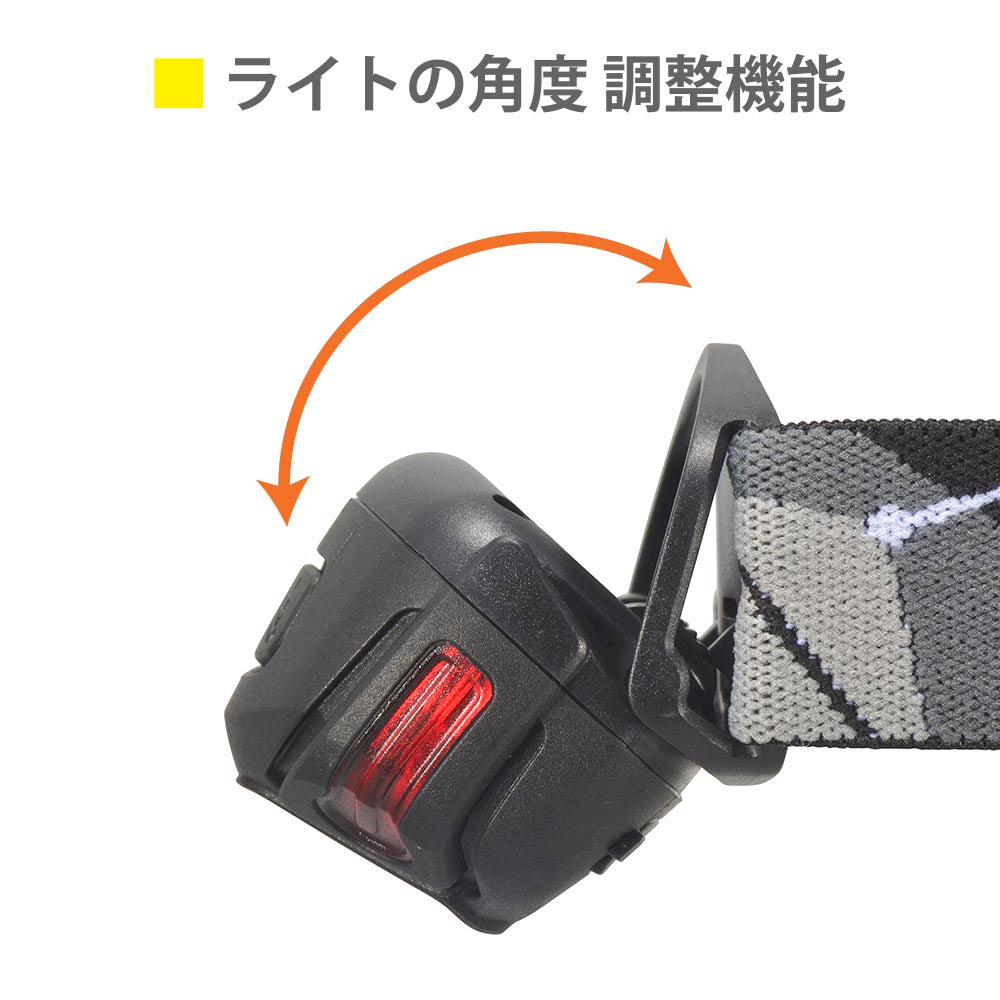 センサー付ヘッドライト（350 lm/USB充電式/連続点灯2～4時間/保護等級IPX4）_08-0943_LC-CS35A7_OHM（オーム電機）