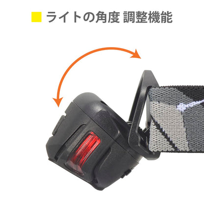 センサー付ヘッドライト（350 lm/USB充電式/連続点灯2～4時間/保護等級IPX4）_08-0943_LC-CS35A7_OHM（オーム電機）