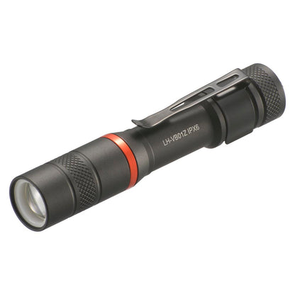 LEDフラッシュライトSLIM（125 lm/連続使用MAX2.5h/保護等級IPX6/単4形×1本使用/ブラック）_08-1072_LH-VB01Z-K_OHM（オーム電機）