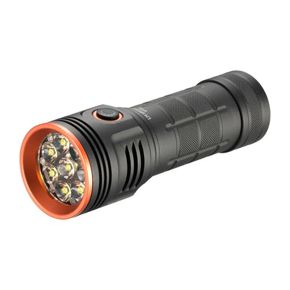 充電式LEDフラッシュライト（3500 lm/連続使用2ー55時間/保護等級IPX4/調光4モード）_08-1079_LH-VR3500-K_OHM（オーム電機）