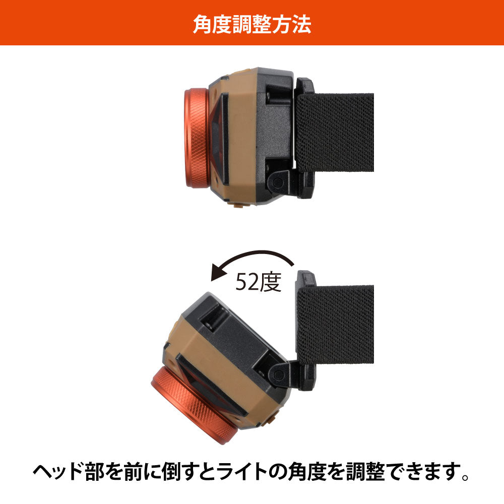 充電式LEDヘッドライト（940 lm/非接触センサー/IPX4）_08-1080_LC-VR940-KD_OHM（オーム電機）