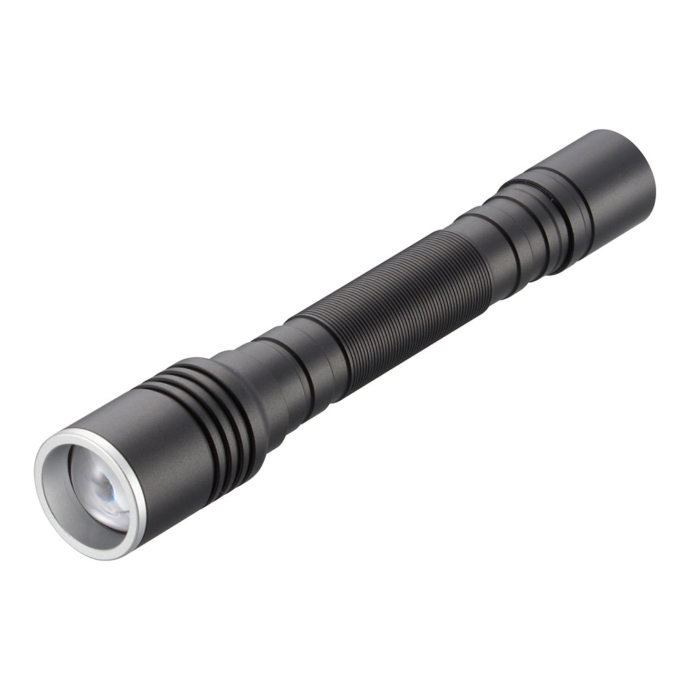 遠射光LEDフラッシュライト（照射距離434m/470 lm/連続使用3.5ー15時間/保護等級IPX4/単3形×2本使用）_08-1355_LHA-LD2A2F-K_OHM（オーム電機）