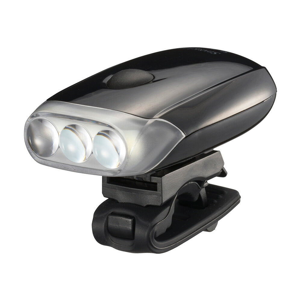 LEDサイクルライト（100 lm/連続使用 点灯モード5.5時間/IPX4/単4形×3本付属）_08-1385_SL-B100-K_OHM（オーム電機）