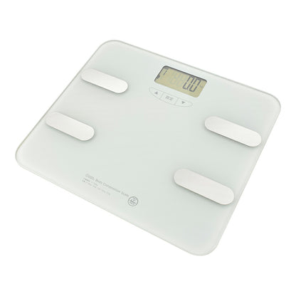体重体組成計（強化ガラス/最大10人登録/単4形×2本使用/ホワイト）_08-1483_HB-KG11R6-W_OHM（オーム電機）