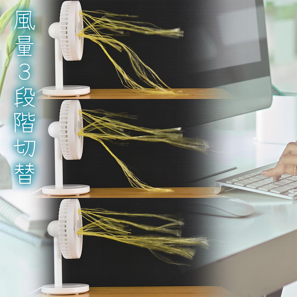 USBミニファン（風量3段階/7枚羽根/4W/ホワイト）_08-1613_KIS-U11TPBB-W_OHM（オーム電機）