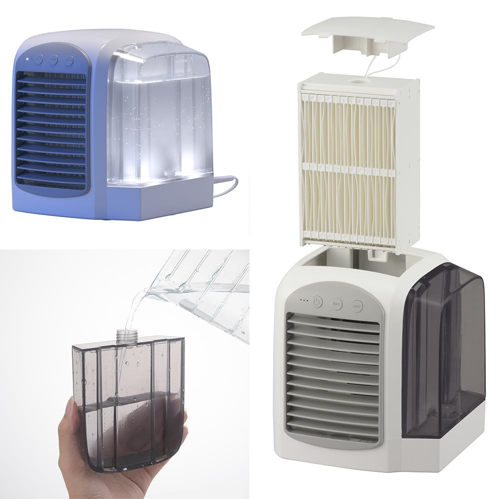 USBパーソナルクーラー（5W/容器容量300mL/風量3段階/ホワイト）_08-1614_KIS-U380PKB-W_OHM（オーム電機）