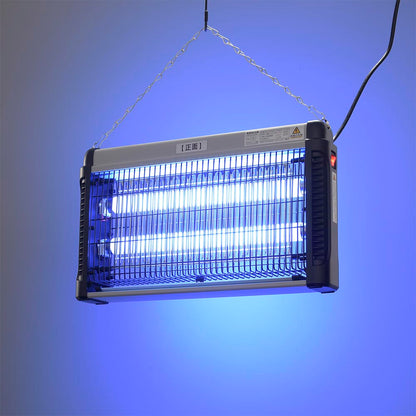 電撃殺虫器（使用誘虫灯FL10BL×2本/電源スイッチ付/屋内専用/コード1.8m/吊り下げ設置）_08-1617_OBK-GH120B_OHM（オーム電機）