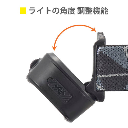充電式ヘッドライト（USB充電 Type-C/540 lm/スポット3段階調光/ワイド2段階調色/ヘッド部角度調整/連続点灯3～8時間/保護等級IPX4）_08-1666_LC-C54A7_OHM（オーム電機）